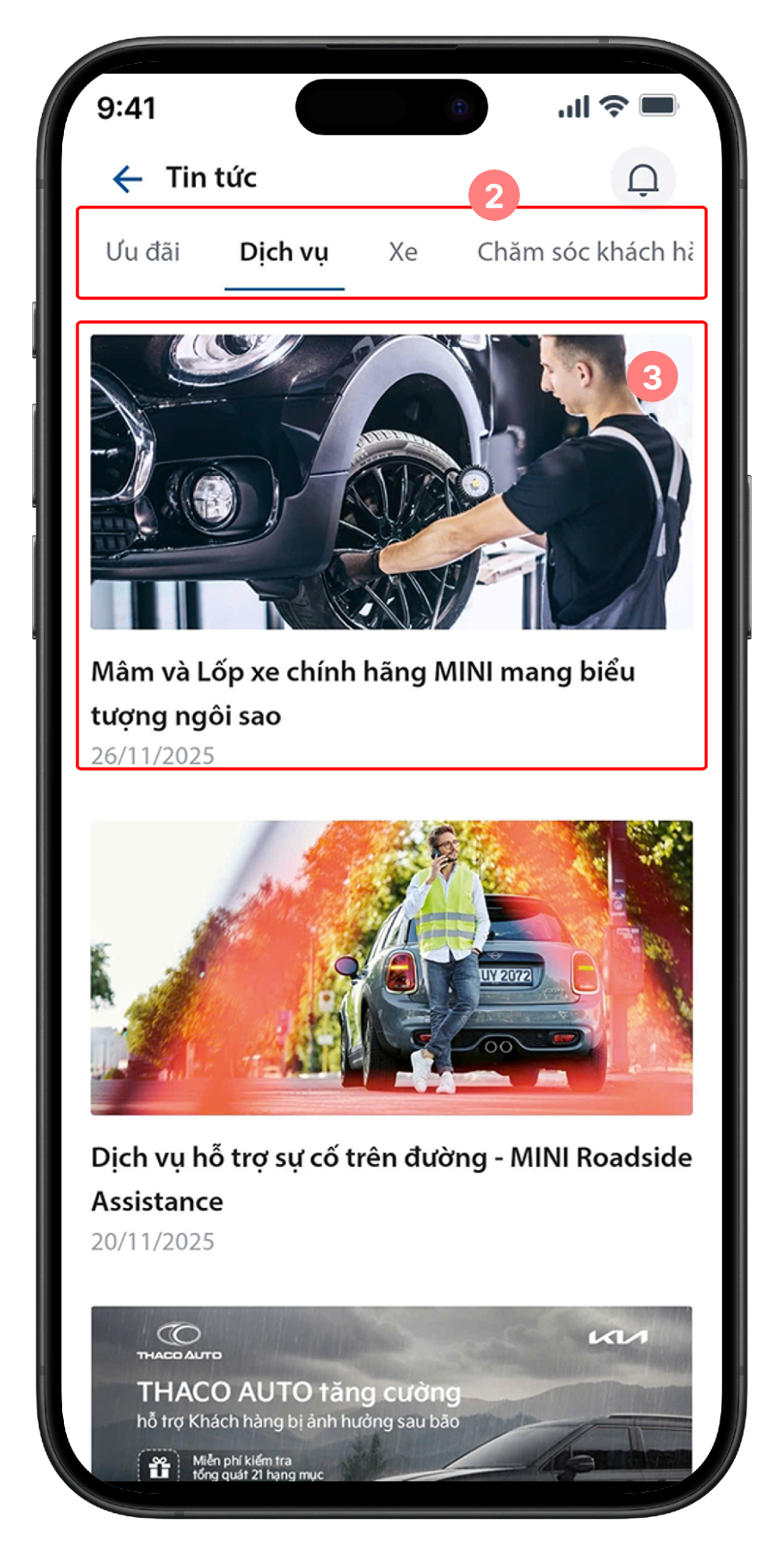 Danh sách tin tức