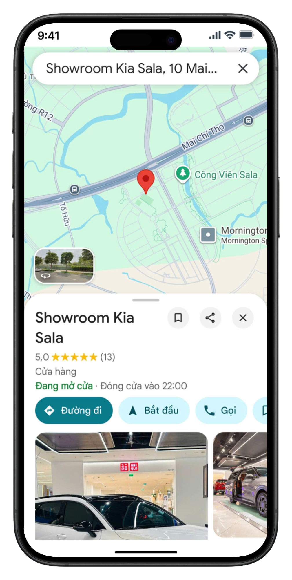 Chỉ đường đến Đại lý đã đặt hẹn