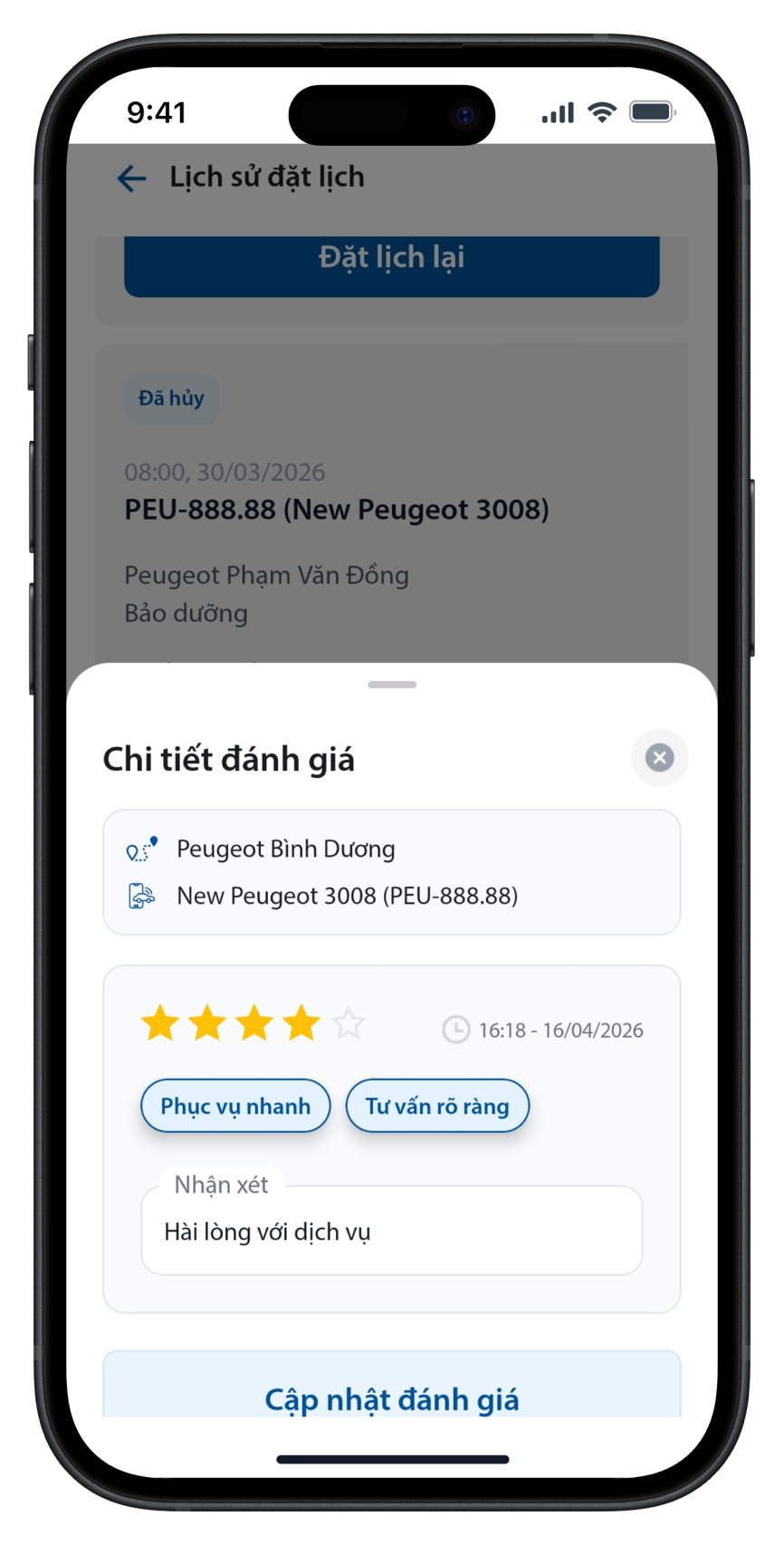 Đánh giá thành công